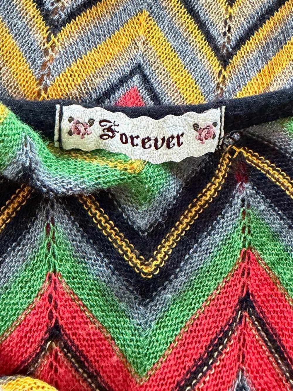 Vintage Y2K crochet pointelle knit dress twee indie sleaze preppy grunge mini S - Picture 8 of 11